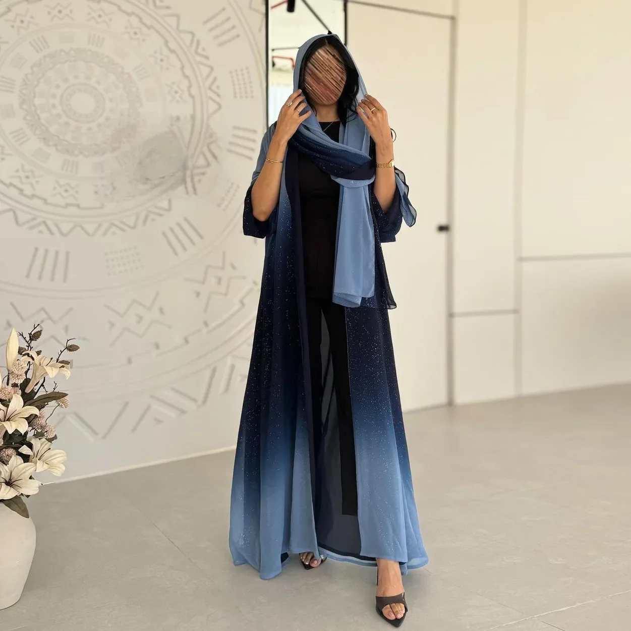 Robe Abaya à Manches Sulfpour Femme Musulmane - Vêtement de Prière Turquie - image de produit 4