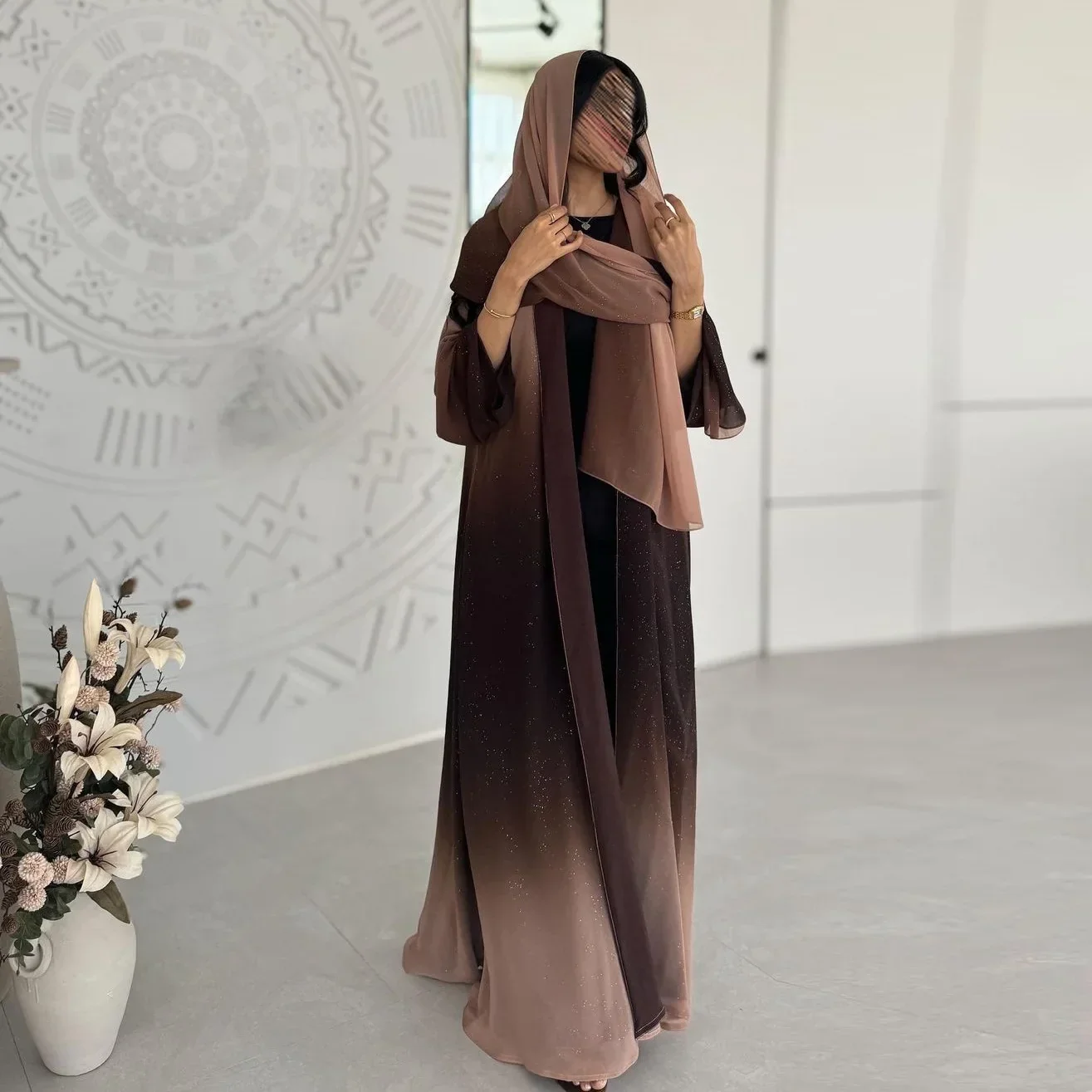 Robe Abaya à Manches Sulfpour Femme Musulmane - Vêtement de Prière Turquie - image de produit 1